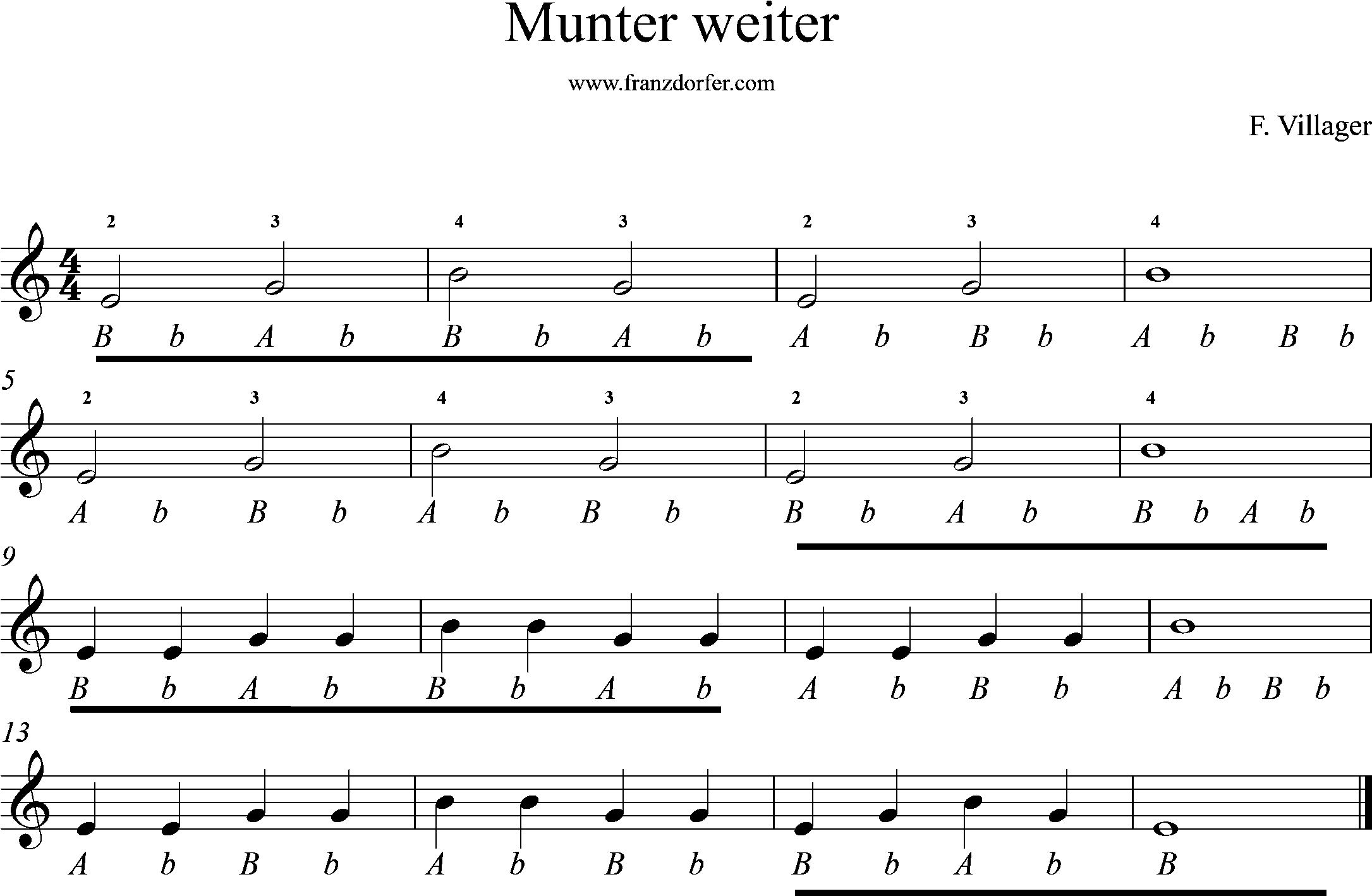 steirische lernen, griffschrift, mit Wechselbass- munter weiter